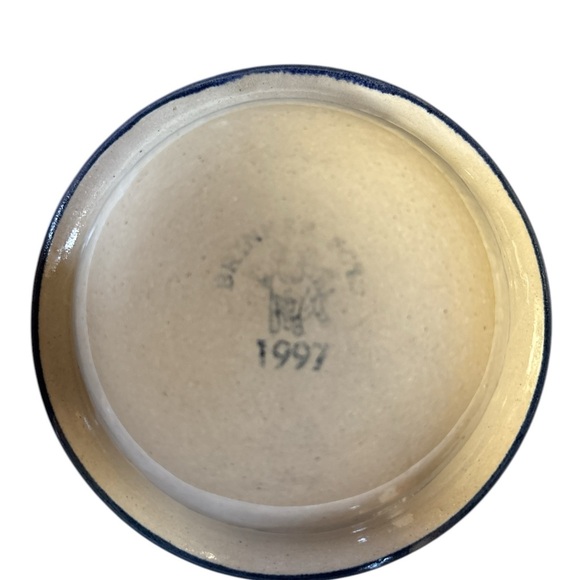 Brinker Pots Pottery Butter Dip Crock Cobalt Blue Strasburg PA Country 1994 - Picture 6 of 6